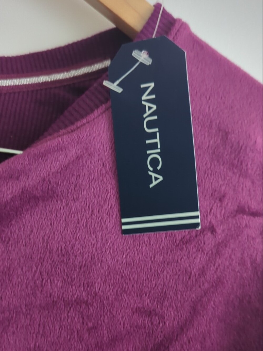 Nautica Pajama Top Long Sleeve - Plum P2P 25-30 L27 - Picture 5 of 9